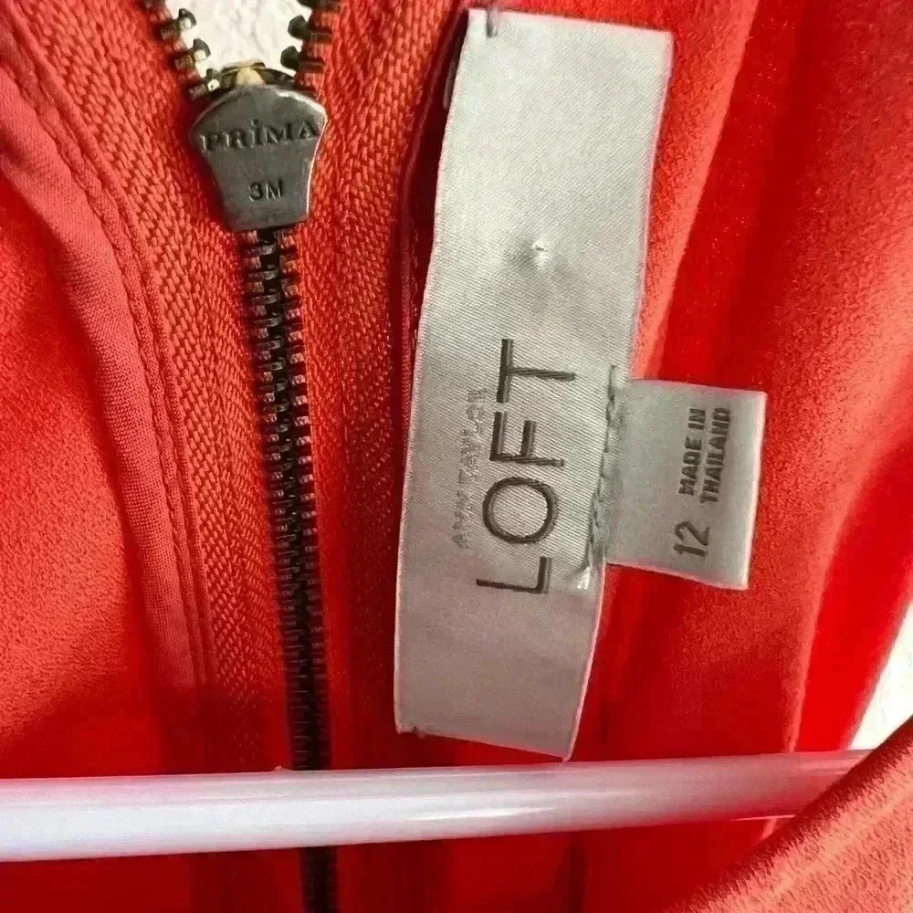 Loft orange shift‎ dress 12